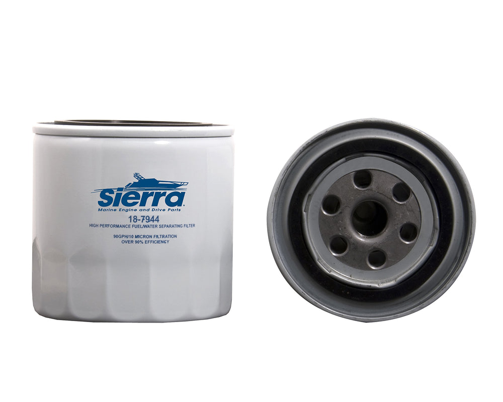 Sierra Teleflex 18-7944 fuel filter installation example, showing correct mounting.