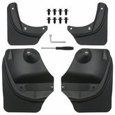 SIGLIN mud flaps for Tesla Model 3, front view, shields paint from spray
