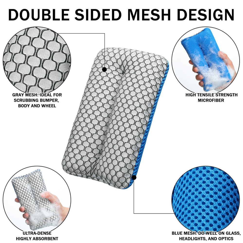 SiliFine two sided bug tar sponge for glass surfaces delivers clarity and tar removal