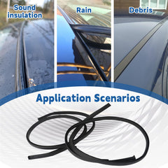 Silscvtt Corolla roof trim fitting under rain for weather protection.