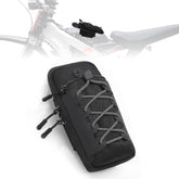 Silutrcn electric dirt bike front bag mounted on battery cover for seamless on-the-go storage.