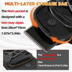 Silutrcn front bag adjustable strap and Velcro offer quick, secure installation.