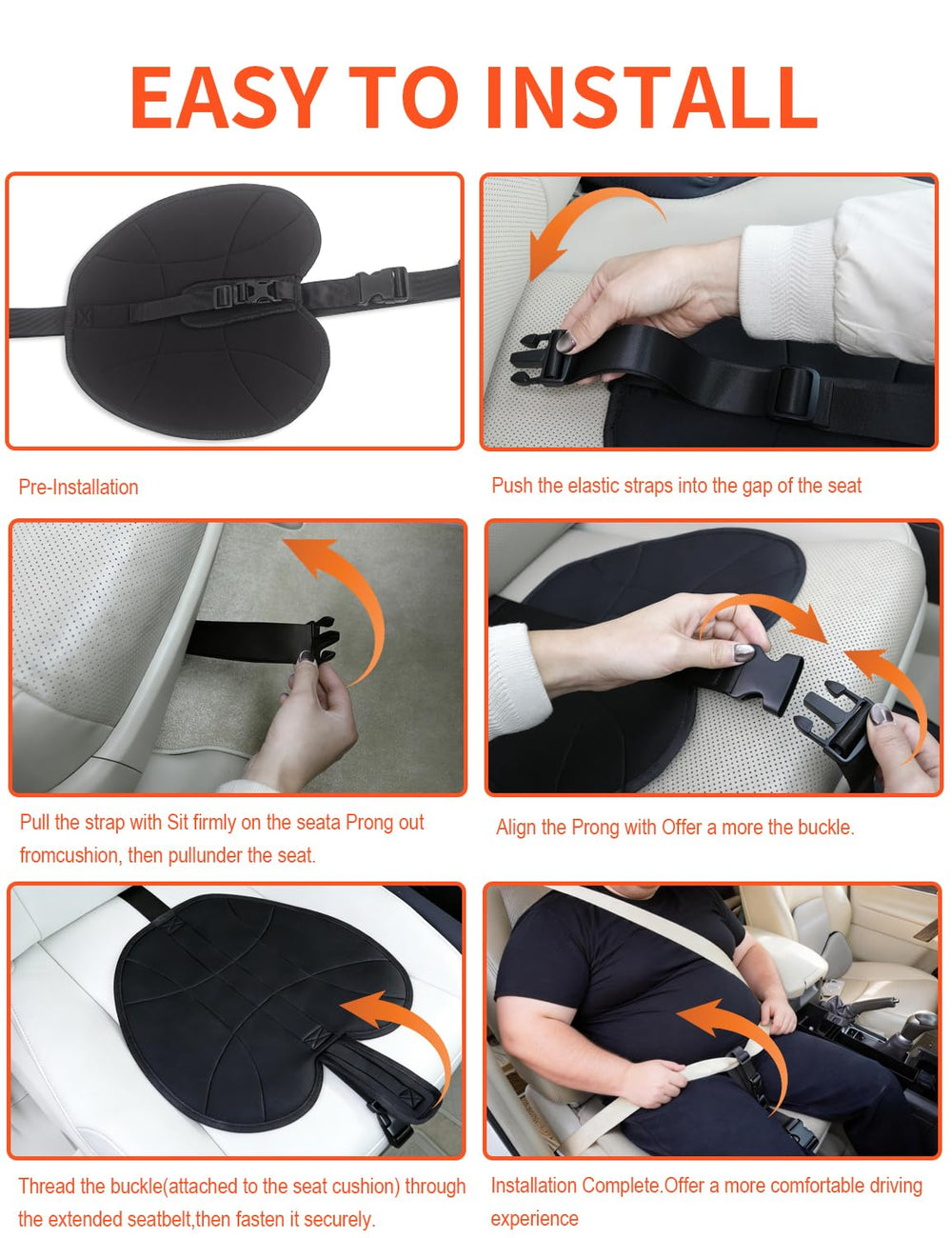 SILVIP pregnancy seat cover in use demonstrating quick installation on the seat
