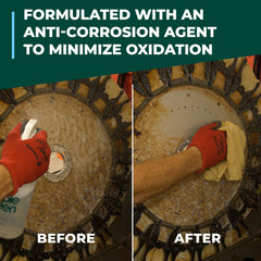 Simple Green Extreme Aircraft Cleaner removes dense residue from engine areas and fittings.