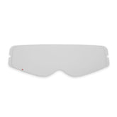 Simpson Ghost Bandit clear shield front view enhances visibility and style.