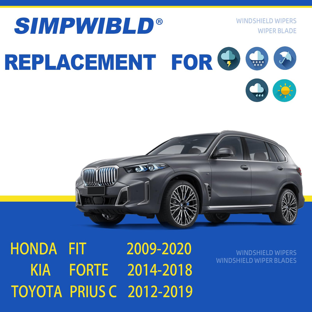 Simpwibld 14-inch passenger-side wiper blade provides precise coverage for small sweeps