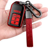 Sindeda Honda key fob cover in red with soft TPU protects against scratches.