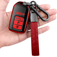 Sindeda Honda key fob cover in red with soft TPU protects against scratches.
