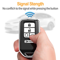 Sindeda key fob cover with leather keychain for easy carrying