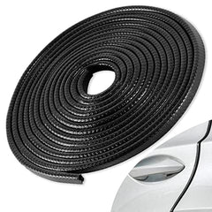 SINGARO 33ft car door edge guard on black edge protects from scuffs.