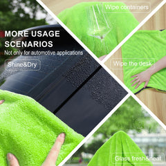 Singrune towel drying on coated surface without residue or streaks.