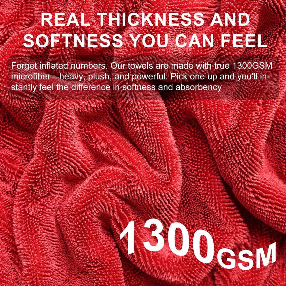 Singrune drying towel on car paint demonstrates streak-free potential.