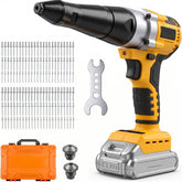SINGTIP electric rivet gun with quick-change nozzle enables fast riveting