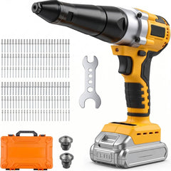 SINGTIP electric rivet gun with quick-change nozzle enables fast riveting