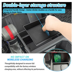 Sinminou center console organizer lower storage for receipts and cables