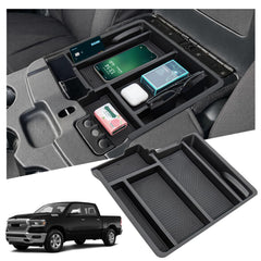 Sinminou center console organizer top view demonstrates tidy, easily accessible storage for essentials.