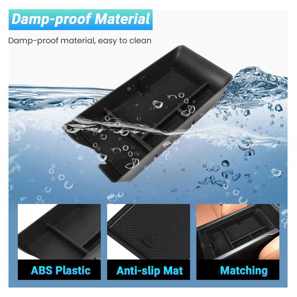 Rubber non-skid mat minimizes movement and protects surfaces in Camry.