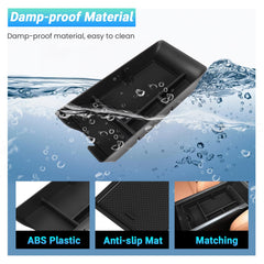 Rubber non-skid mat minimizes movement and protects surfaces in Camry.