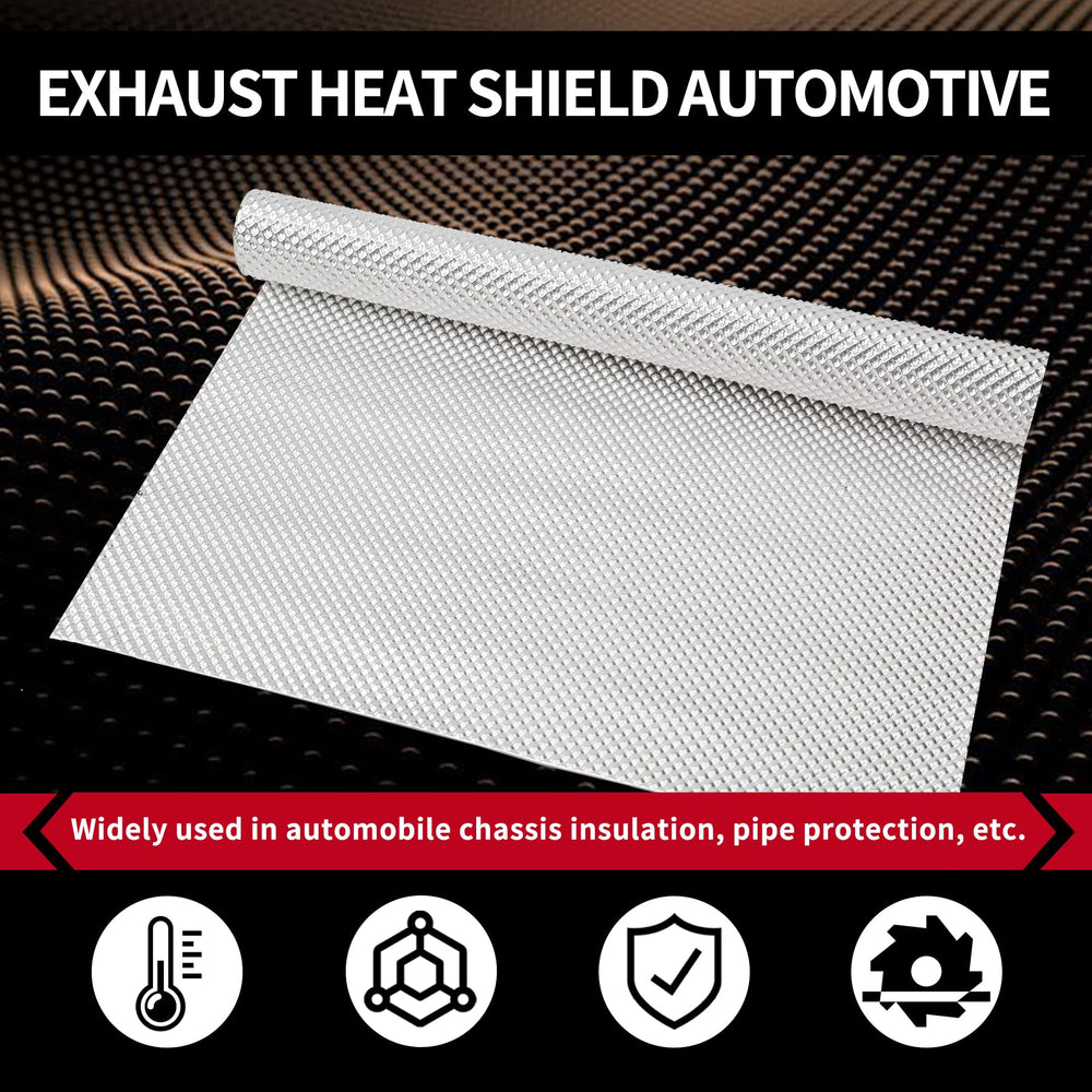 SINNSIDELIN exhaust heat shield embossed texture detail for durability.