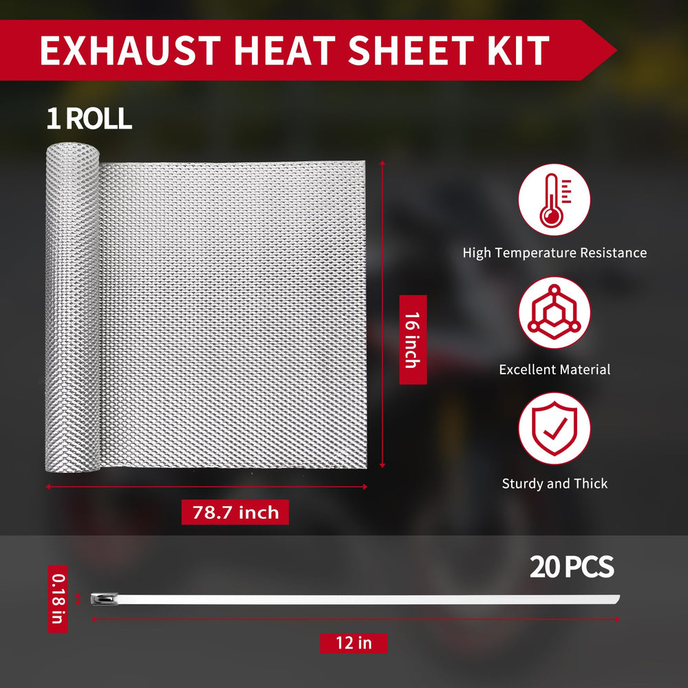 SINNSIDELIN heat shield kit with ties ready for installation.