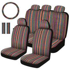 Sino Salected Baja front seat cover in orange protects upholstery and adds color.