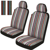 Sino Salected Baja saddle blanket front seat cover in red enhances cabin style and protection.
