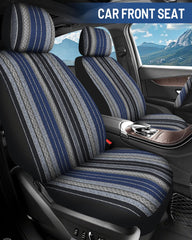 Sino Salected Baja headrest covers blue protect headrests while refreshing cabin appearance.