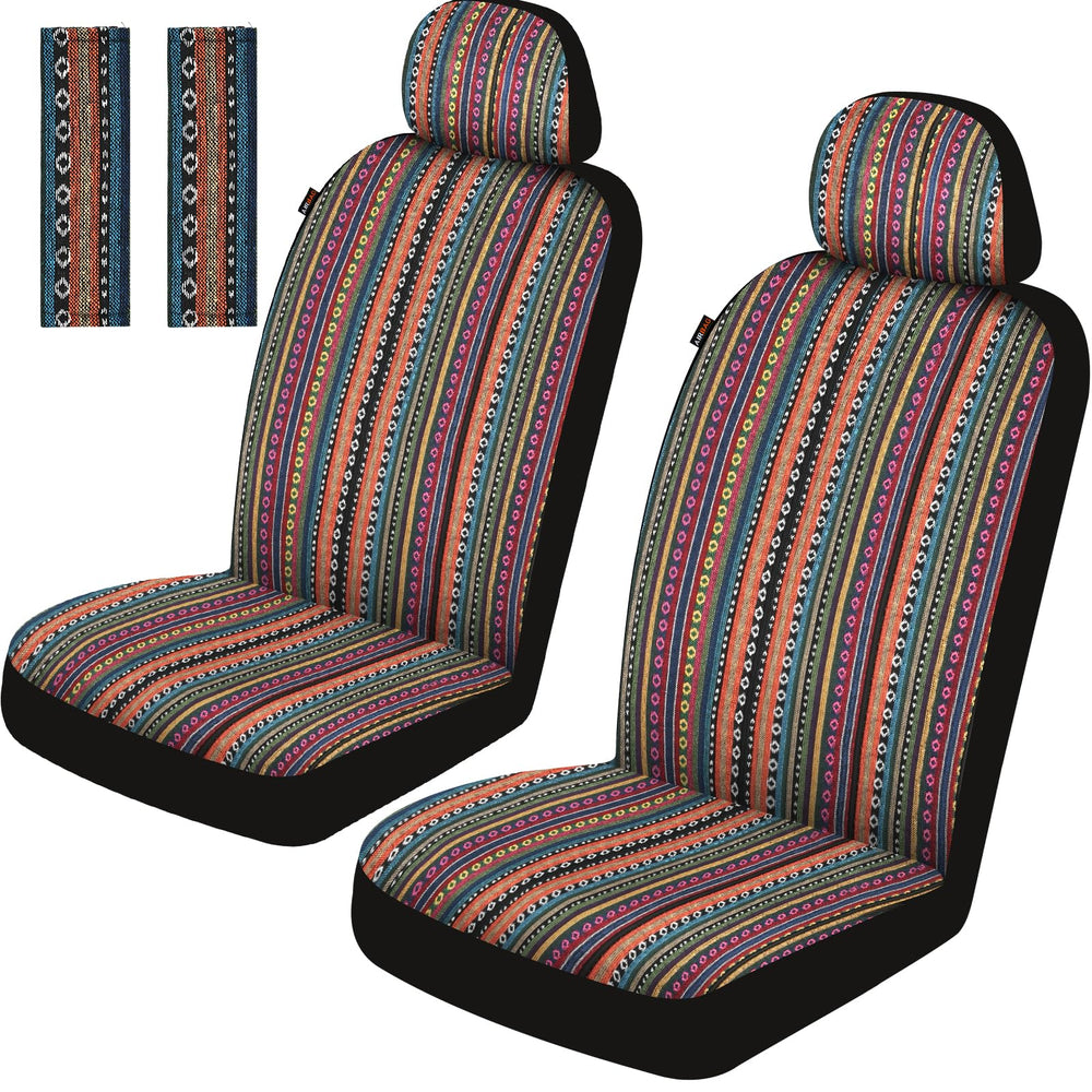Sino Salected Baja saddle blanket front seat cover enhances style and shields upholstery