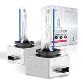 Sinoparcel D1S Xenon HID bulbs 8000K emit sun-like brightness for night driving.
