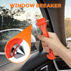 SINSEN seatbelt cutter with safe curved hook for controlled release