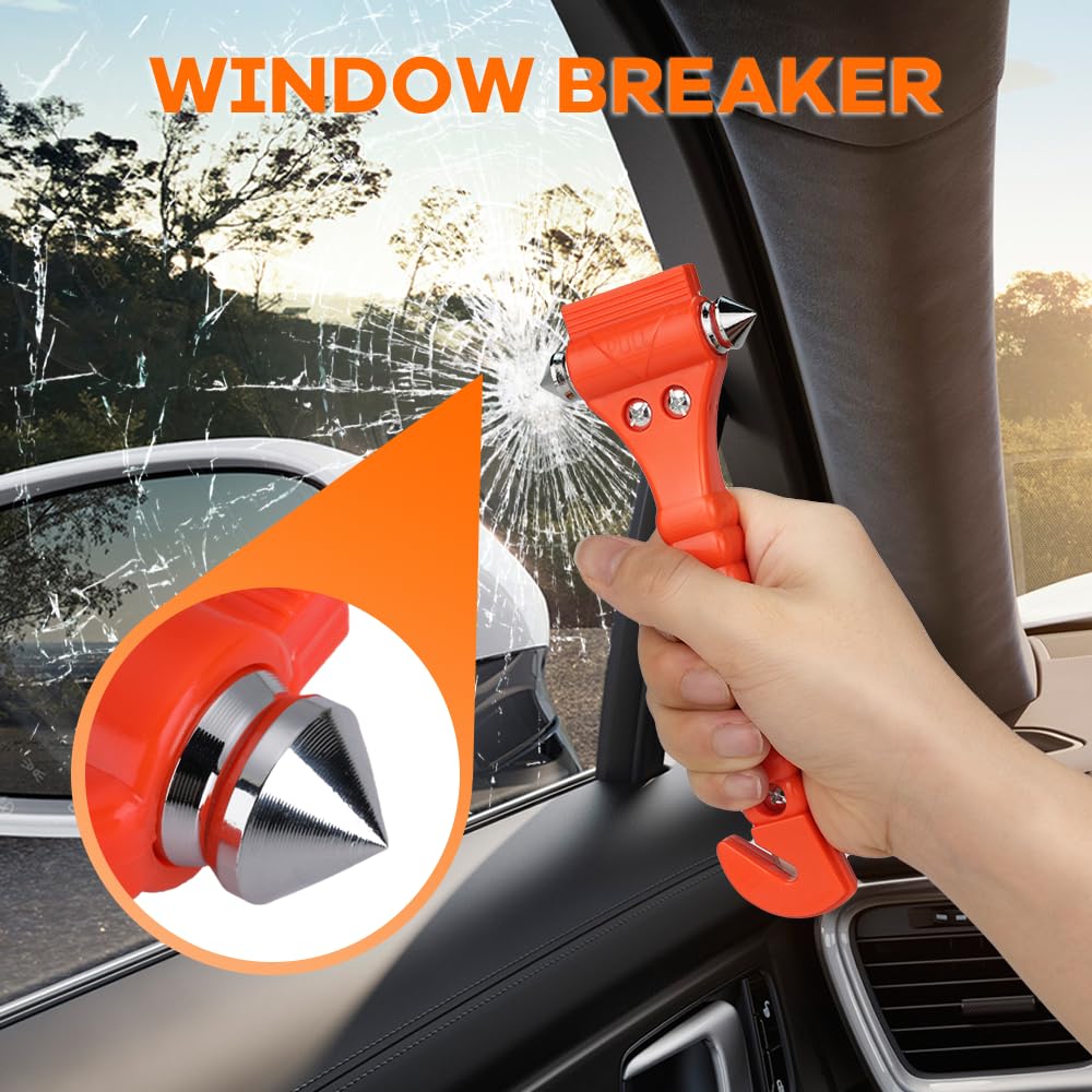 SINSEN car safety hammer reflective tape improves visibility in emergencies.