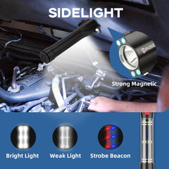 SINSEN high-lumen front light for bright nighttime visibility.