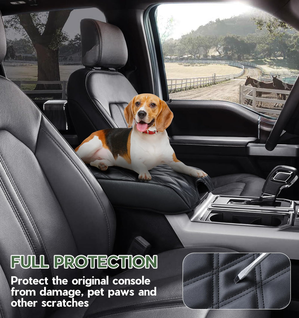 Sinvanho center console cover padded armrest adds driving comfort