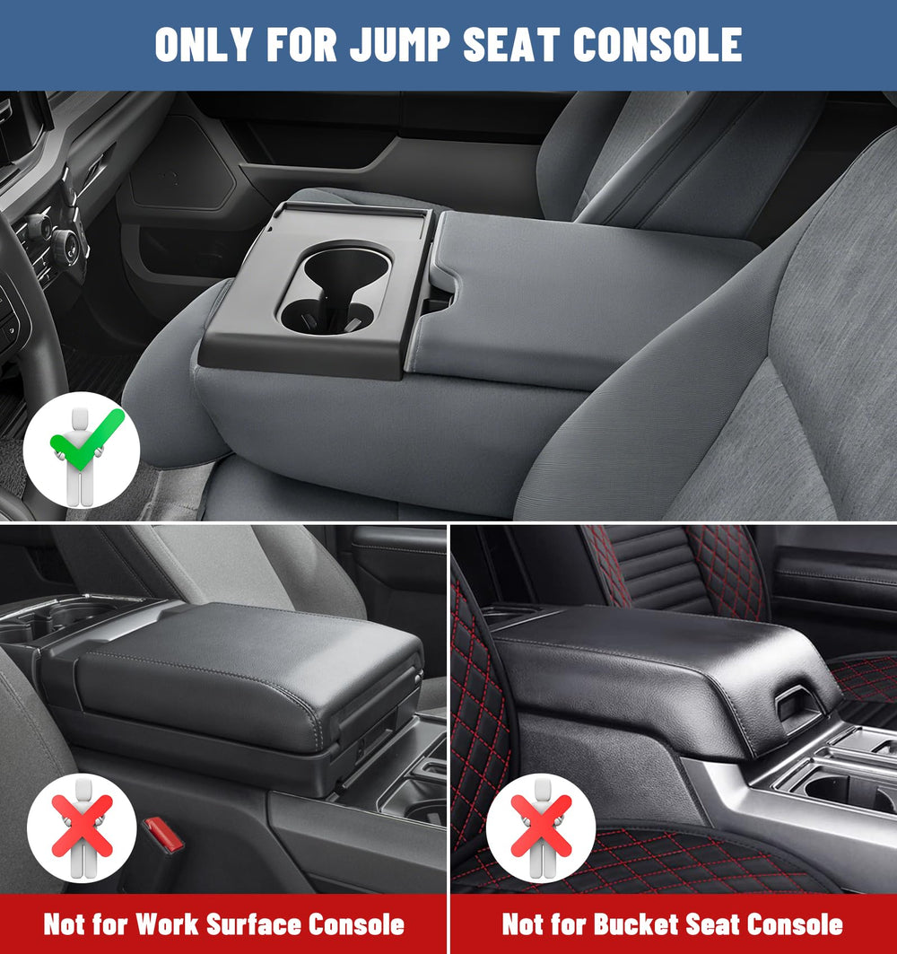 Sinvanho jump-seat center console tray keeps small items within reach.