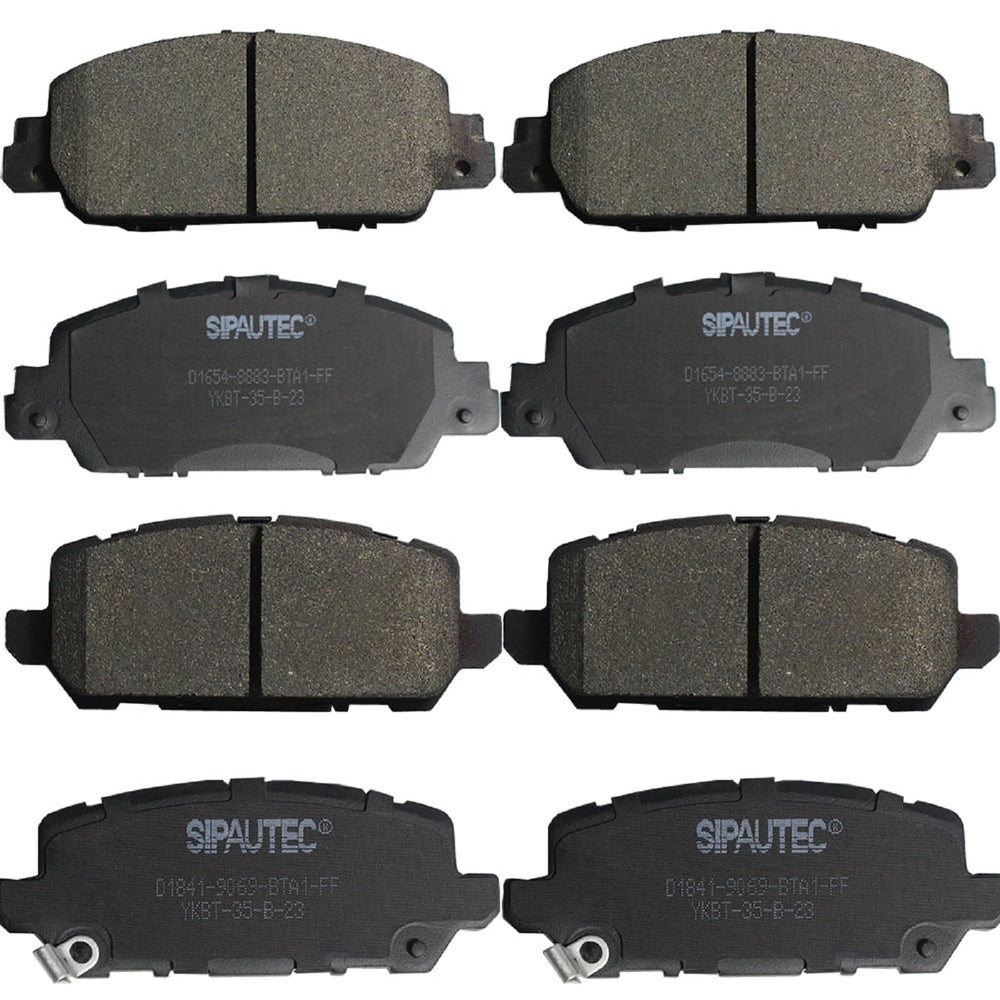 SIPAUTEC front brake pads with carbon-fiber ceramic surface for quiet braking
