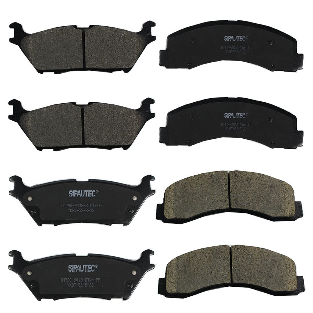 SIPAUTEC front ceramic brake pads for Ford F-150 with quiet braking and low dust.