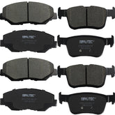 SIPAUTEC front disc brake pads with ceramic slots for quiet stopping