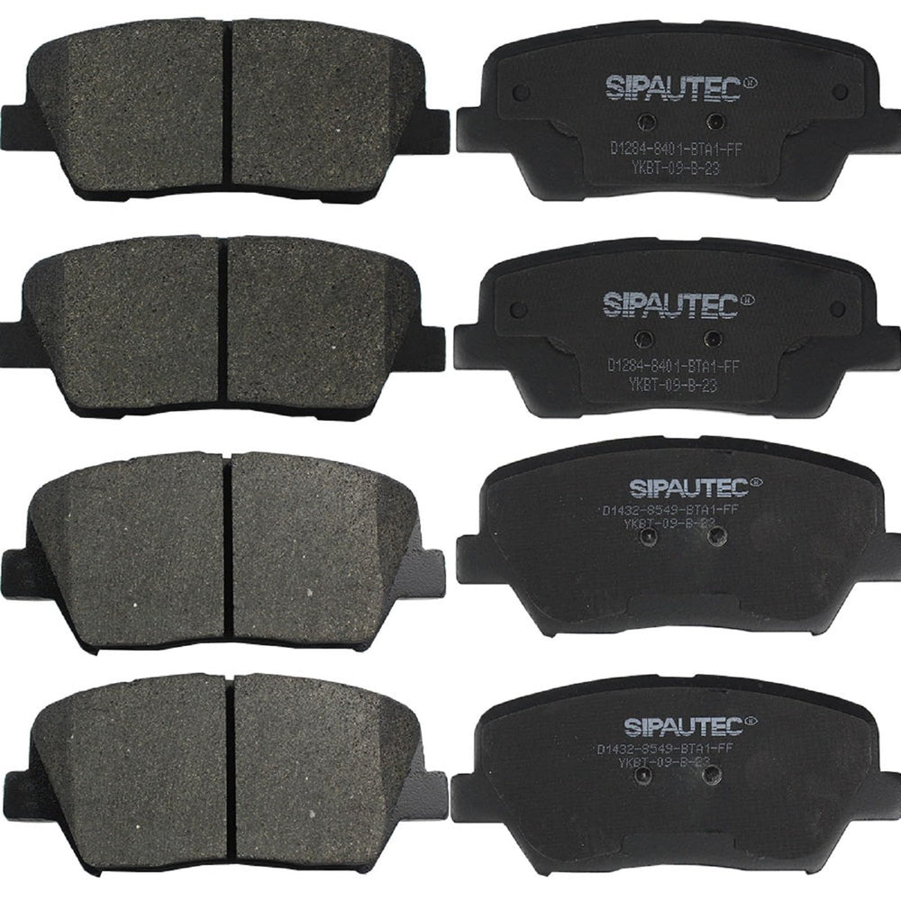 SIPAUTEC ceramic brake pads front and rear set with lubricant included.