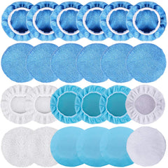 SIQUK 24-pack car polisher bonnets for 5-6 inch buffers, complete detailing kit