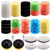 SIQUK 48-piece car polishing pad kit with 3-inch foam pads for detailed polishing tasks