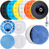 SIQUK 6 inch wave sponge polishing pad for smooth polishing and even wax removal