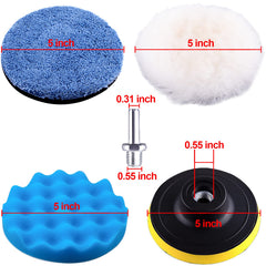SIQUK waved sponge polishing pad blue for efficient surface refinement.