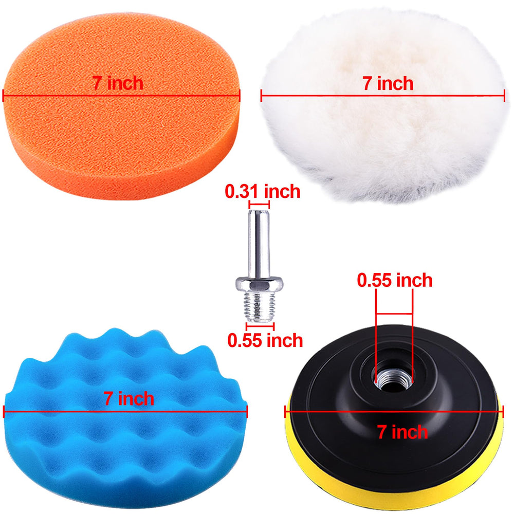 SIQUK white fleece polishing bonnet for gentle polishing.