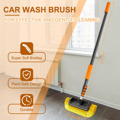 SISUPASSIE soft bristle head delivers scratch-free cleaning on delicate finishes.