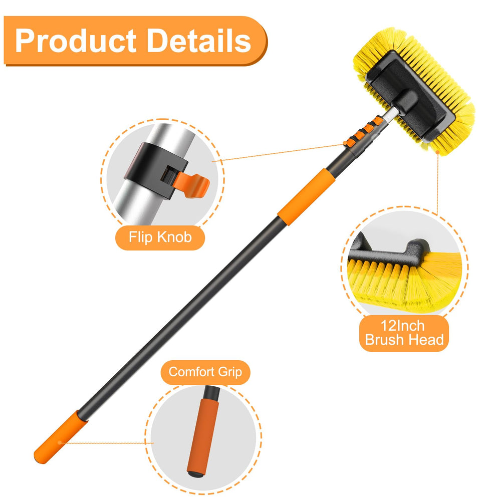 SISUPASSIE telescoping pole assembly enables easy height adjustment for high surfaces.