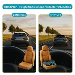 Ergonomic wedge tilts pelvis for better posture.