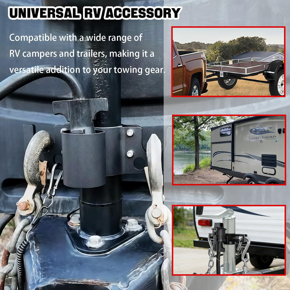 Sitfe towing-chain-storage-solution neatly stows safety chains for a clutter-free hitch area.