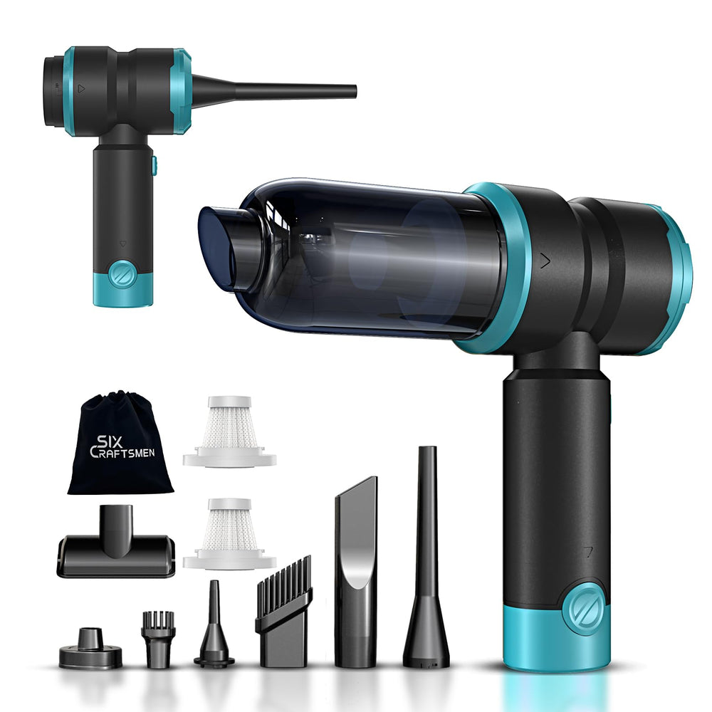 SIX CRAFTSMEN handheld vacuum with powerful suction for car interiors