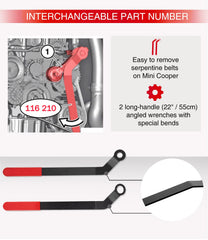 sixcow 1016 wrench with 34mm end for AC belt tensioner in tight spaces