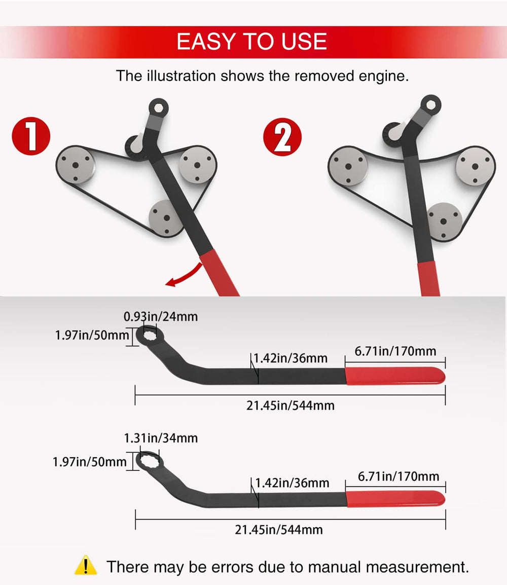 sixcow 1016 belt tensioner wrench stainless steel construction durability